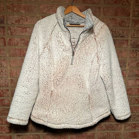 Stoic Tops - STOIC Quarter Zip Sherpa Pullover Sweatshirt size large